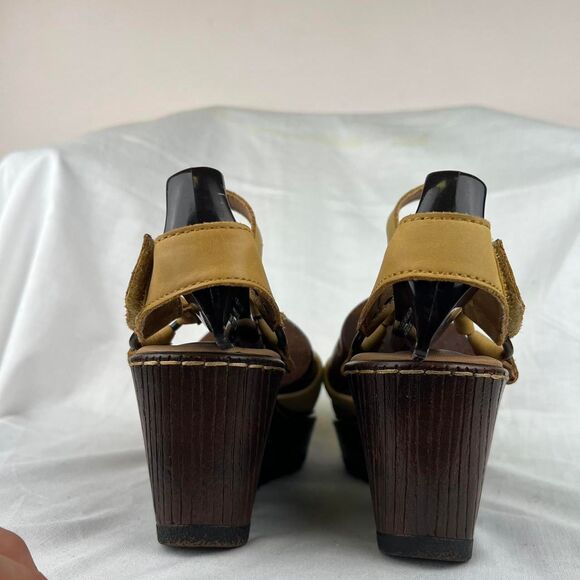 B.O.C. RINA Brown CONGO LEATHER WEDGE MARY JANE SIZE 11M - Picture 3 of 6